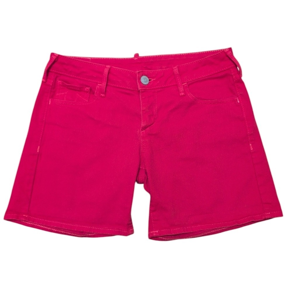 True Religion Cassie Shorts Red Rolled Size 28